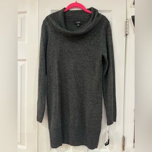 AGB turtleneck/cowl neck long sleeve sweater, color “smoke”